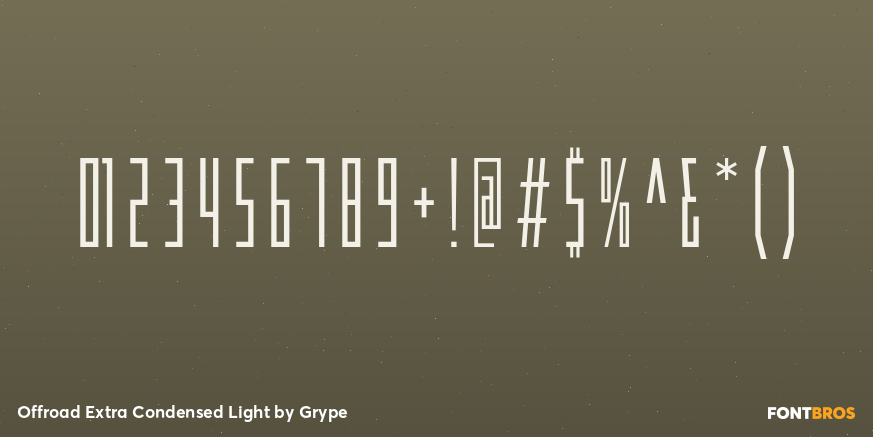 Offroad Extra Condensed Light Font Poster #4