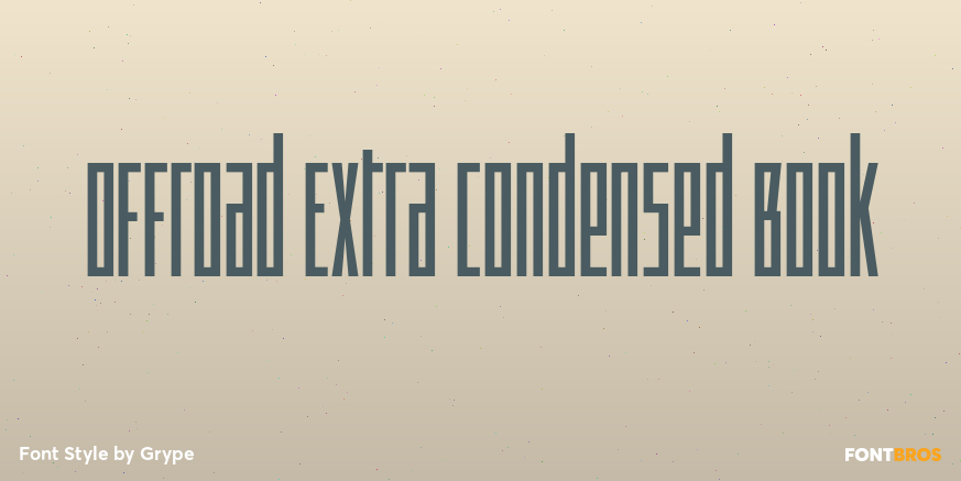 Offroad Extra Condensed Book Font Poster #1