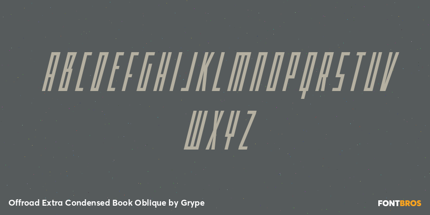 Offroad Extra Condensed Book Oblique Font Poster #2