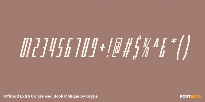 Offroad Extra Condensed Book Oblique Font Poster #4