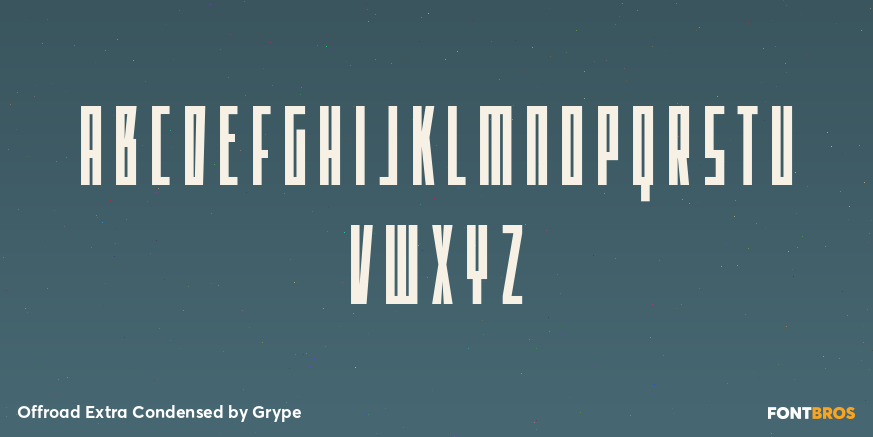 Offroad Extra Condensed Font Poster #2