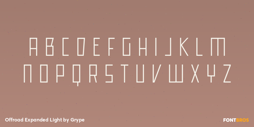 Offroad Expanded Light Font Poster #2