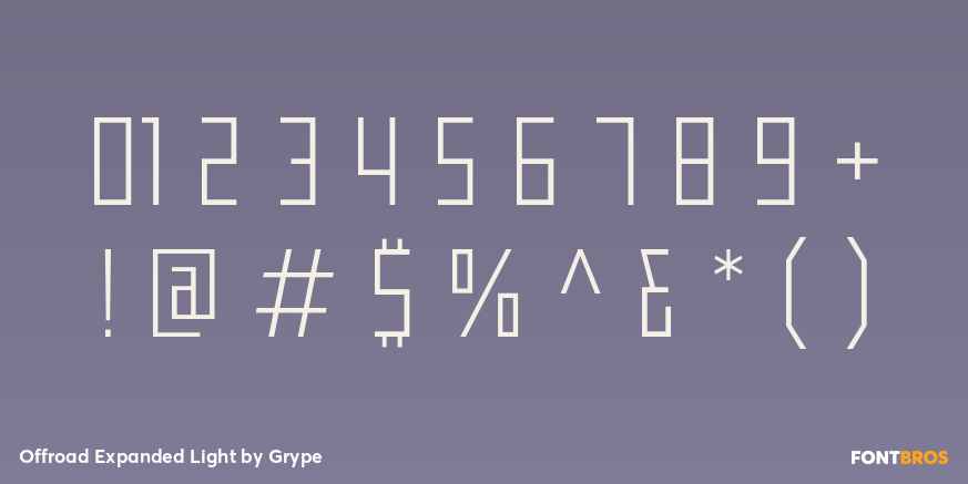 Offroad Expanded Light Font Poster #4