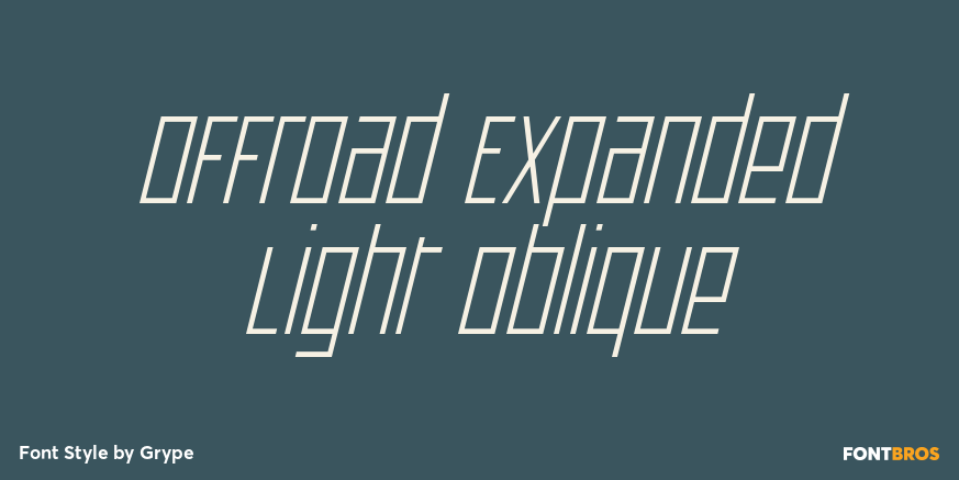 Offroad Expanded Light Oblique Font Poster #1