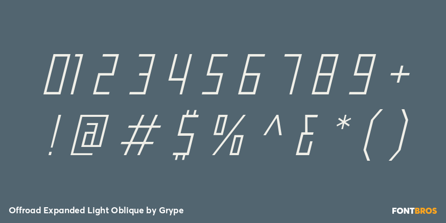 Offroad Expanded Light Oblique Font Poster #1