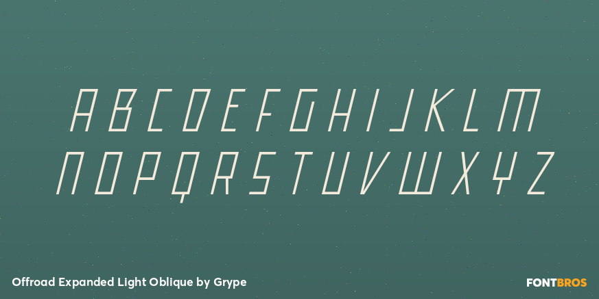 Offroad Expanded Light Oblique Font Poster #1
