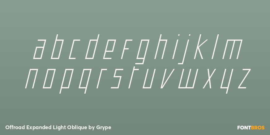 Offroad Expanded Light Oblique Font Poster #1