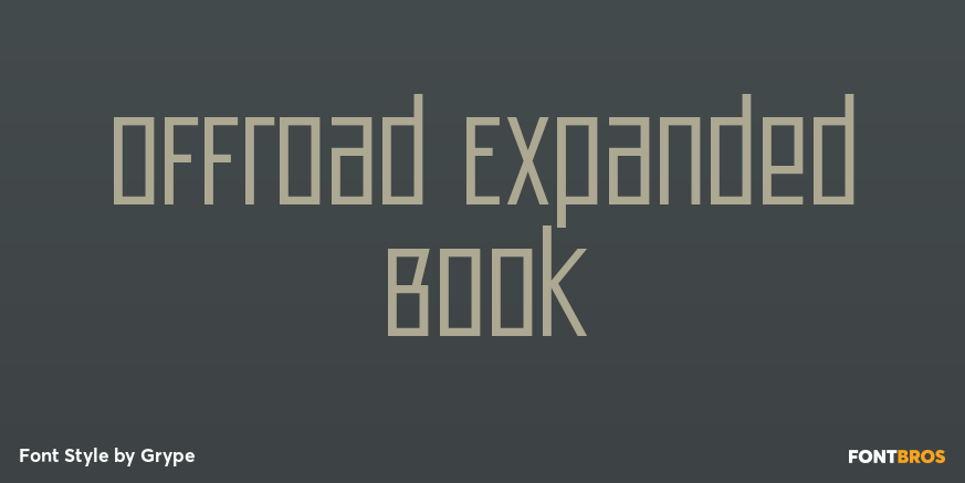 Offroad Expanded Book Font Poster #1