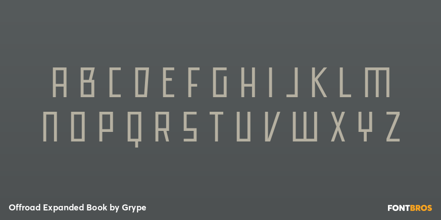 Offroad Expanded Book Font Poster #2
