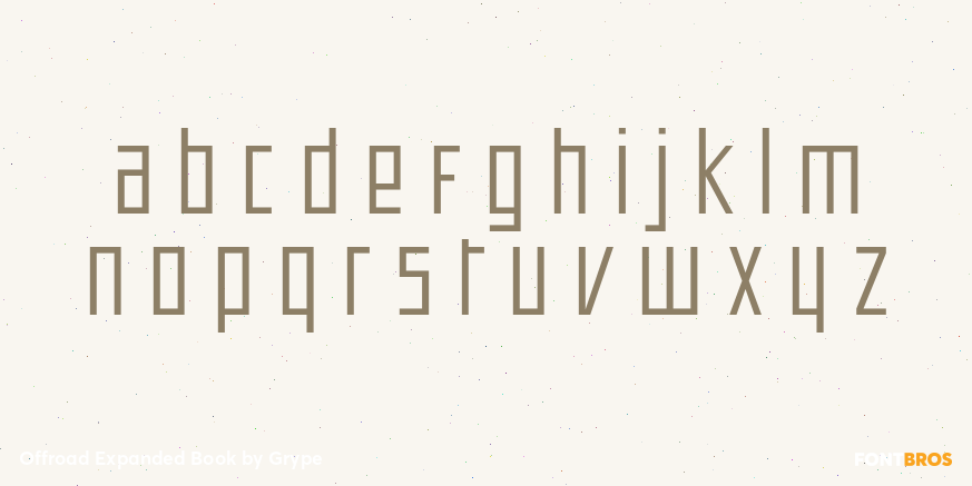 Offroad Expanded Book Font Poster #3