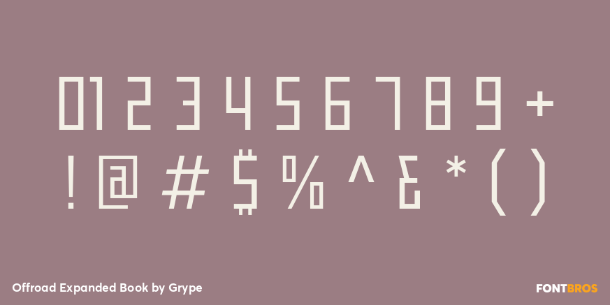 Offroad Expanded Book Font Poster #4