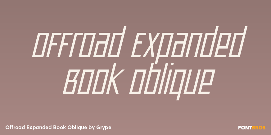 Offroad Expanded Book Oblique Font Poster #1
