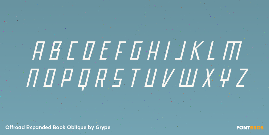 Offroad Expanded Book Oblique Font Poster #2