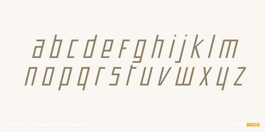 Offroad Expanded Book Oblique Font Poster #3