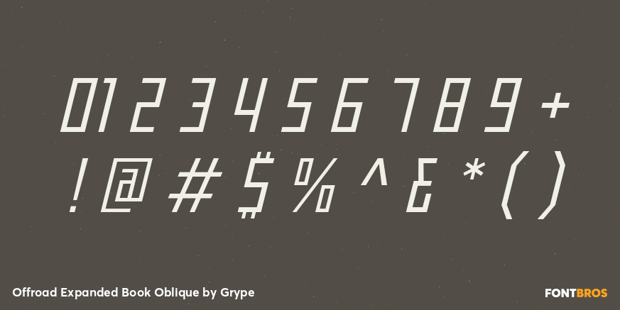 Offroad Expanded Book Oblique Font Poster #4