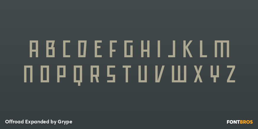 Offroad Expanded Font Poster #2
