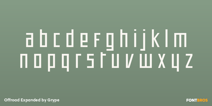 Offroad Expanded Font Poster #3