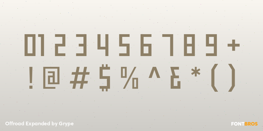 Offroad Expanded Font Poster #4