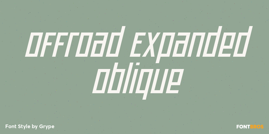 Offroad Expanded Oblique Font Poster #1