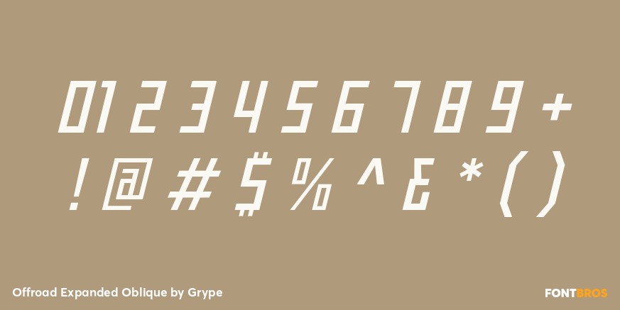Offroad Expanded Oblique Font Poster #1
