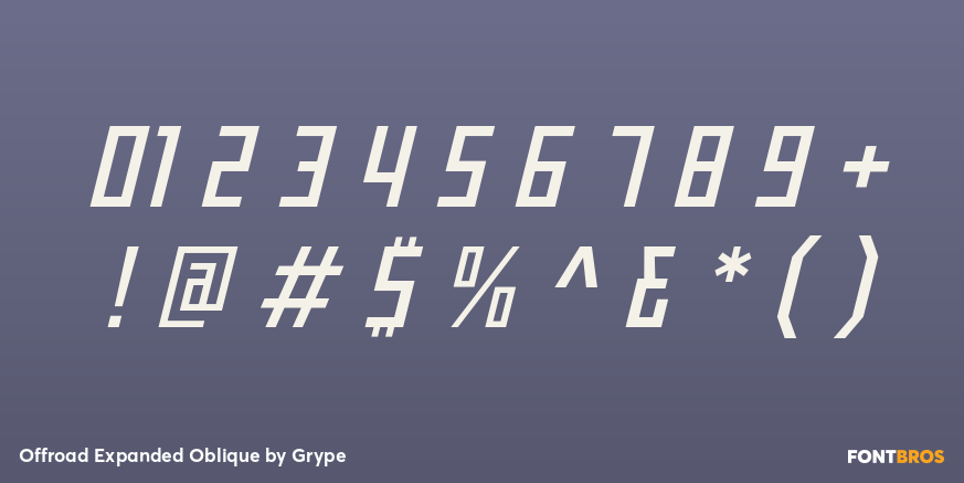Offroad Expanded Oblique Font Poster #4