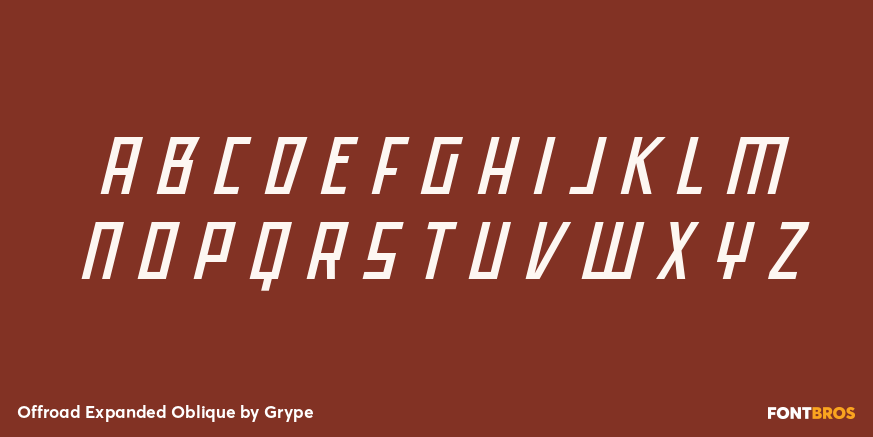 Offroad Expanded Oblique Font Poster #1