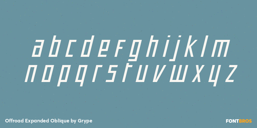 Offroad Expanded Oblique Font Poster #1