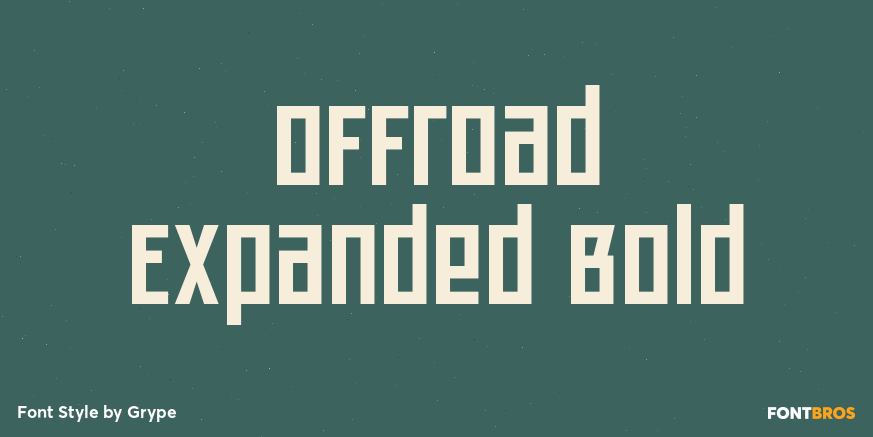 Offroad Expanded Bold Font Poster #1