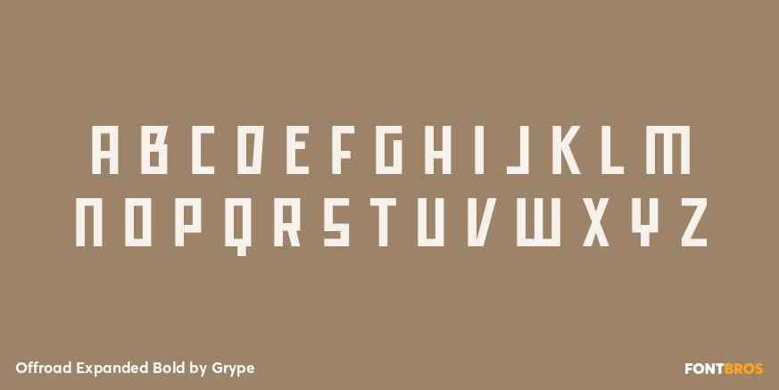 Offroad Expanded Bold Font Poster #2