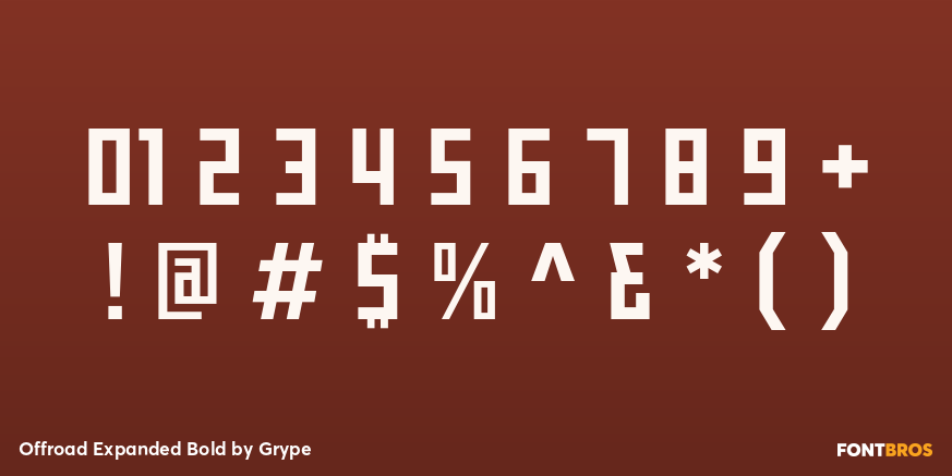 Offroad Expanded Bold Font Poster #4