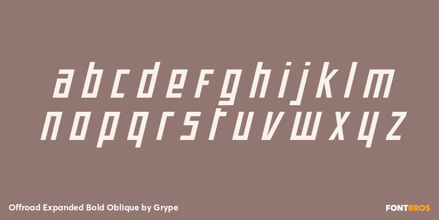 Offroad Expanded Bold Oblique Font Poster #3