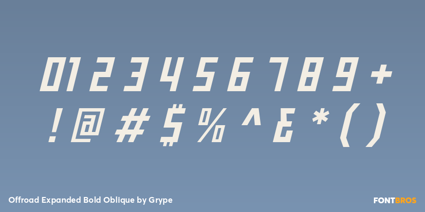 Offroad Expanded Bold Oblique Font Poster #4