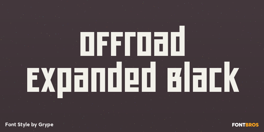 Offroad Expanded Black Font Poster #1
