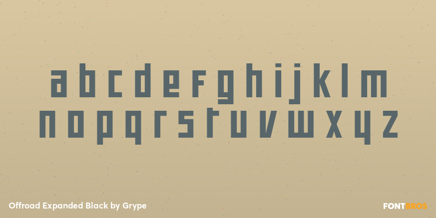 Offroad Expanded Black Font Poster #3