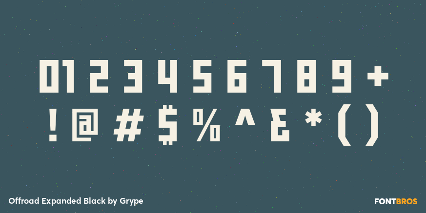 Offroad Expanded Black Font Poster #4