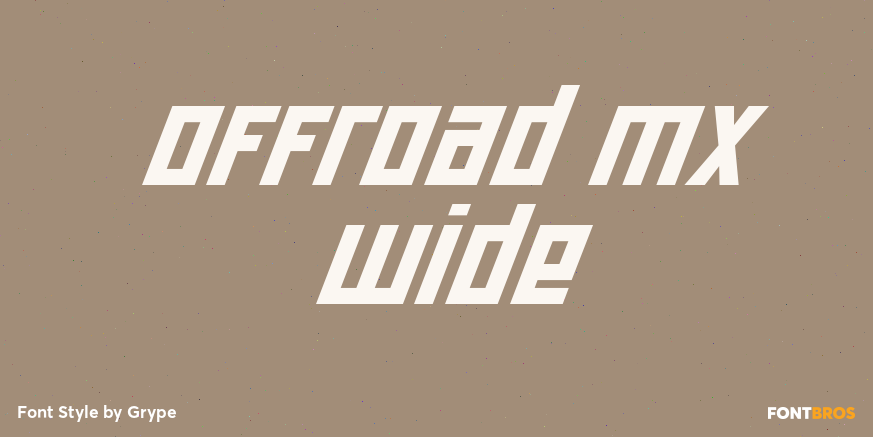 Offroad MX Wide Font Poster #1