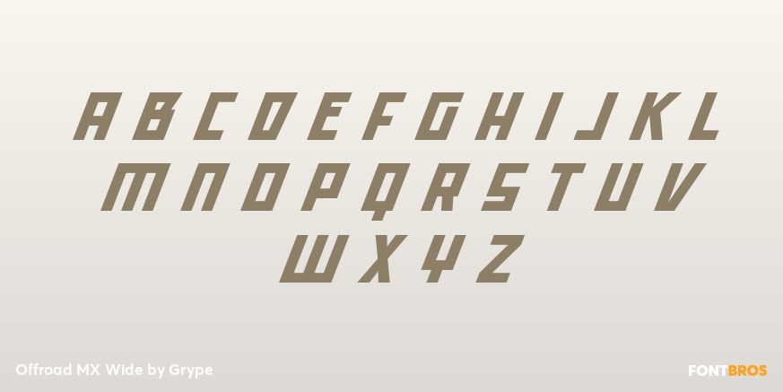 Offroad MX Wide Font Poster #2