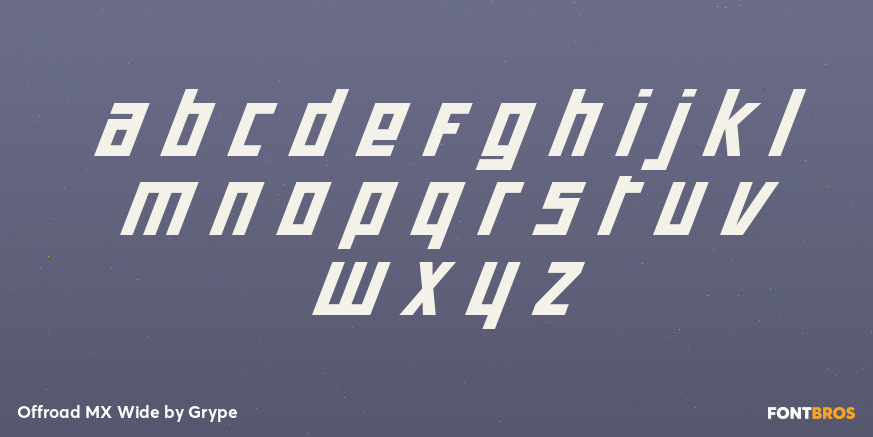 Offroad MX Wide Font Poster #3