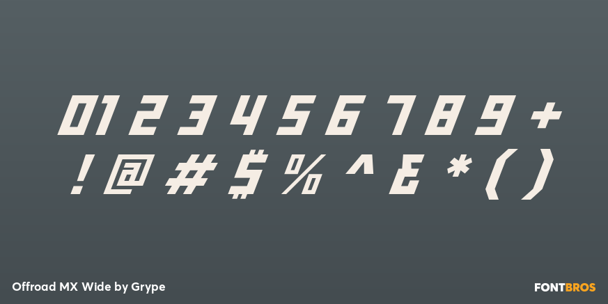 Offroad MX Wide Font Poster #4