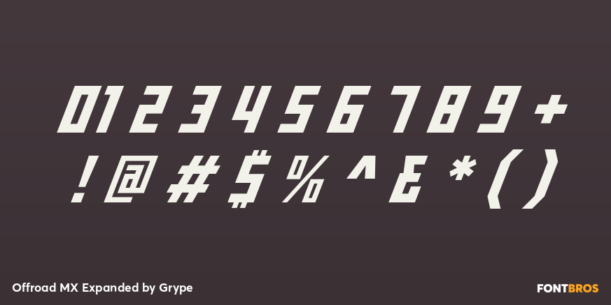 Offroad MX Expanded Font Poster #1