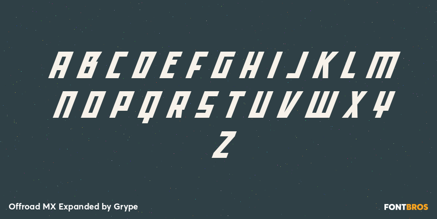 Offroad MX Expanded Font Poster #2