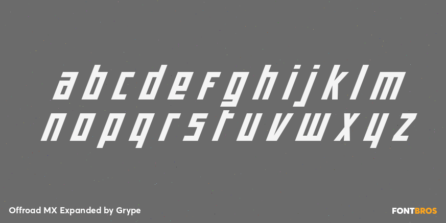 Offroad MX Expanded Font Poster #3