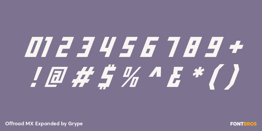 Offroad MX Expanded Font Poster #4