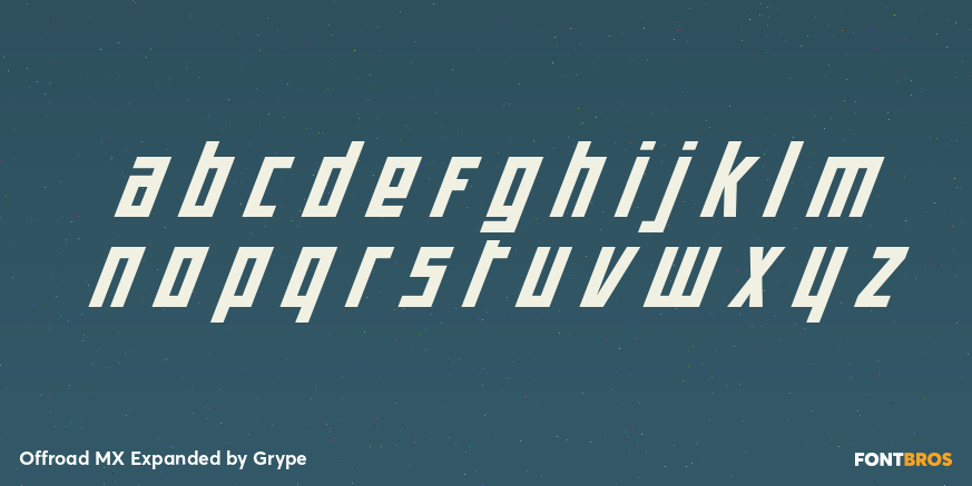 Offroad MX Expanded Font Poster #1