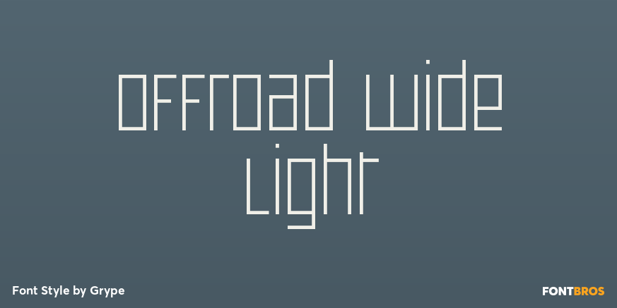Offroad Wide Light Font Poster #1