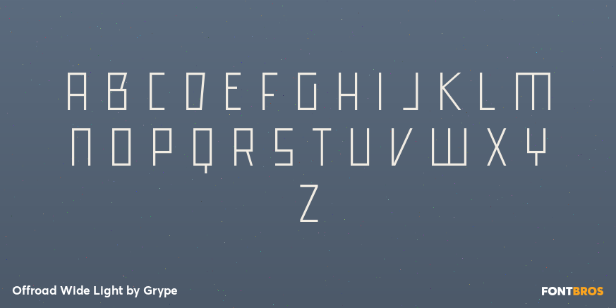 Offroad Wide Light Font Poster #2