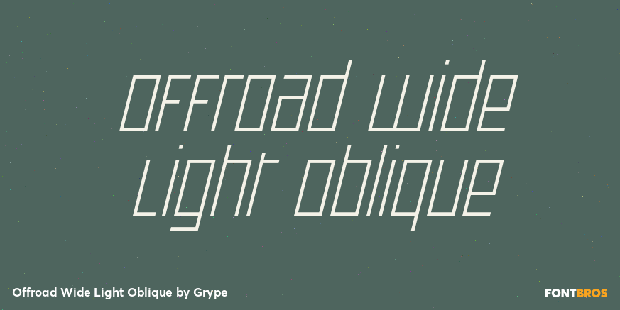 Offroad Wide Light Oblique Font Poster #1