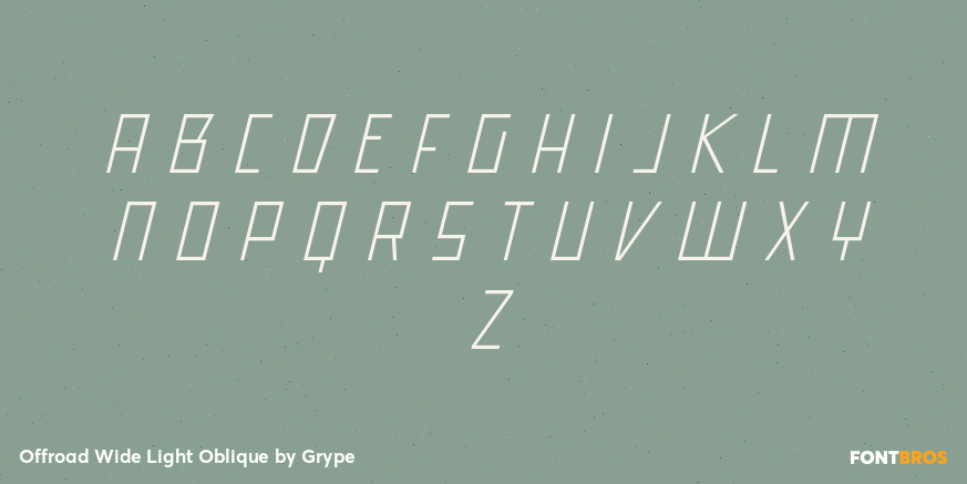 Offroad Wide Light Oblique Font Poster #2