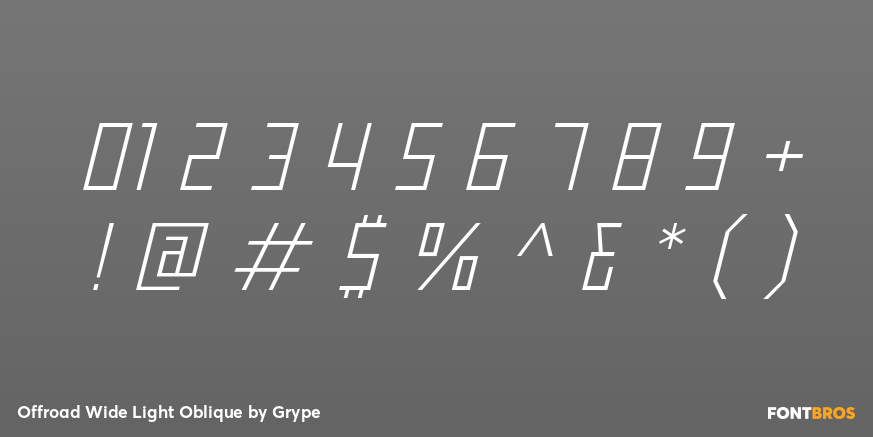 Offroad Wide Light Oblique Font Poster #4
