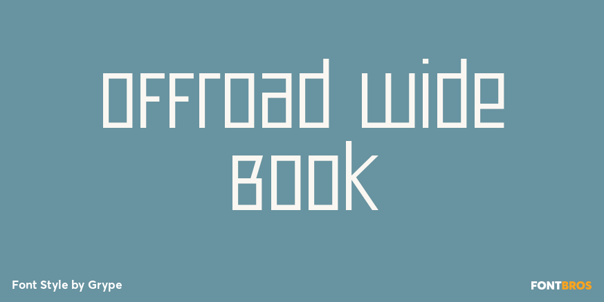 Offroad Wide Book Font Poster #1